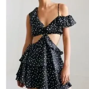Lioness Dresses Lioness Flamenco Star Patterned Cut Out Dress Poshmark